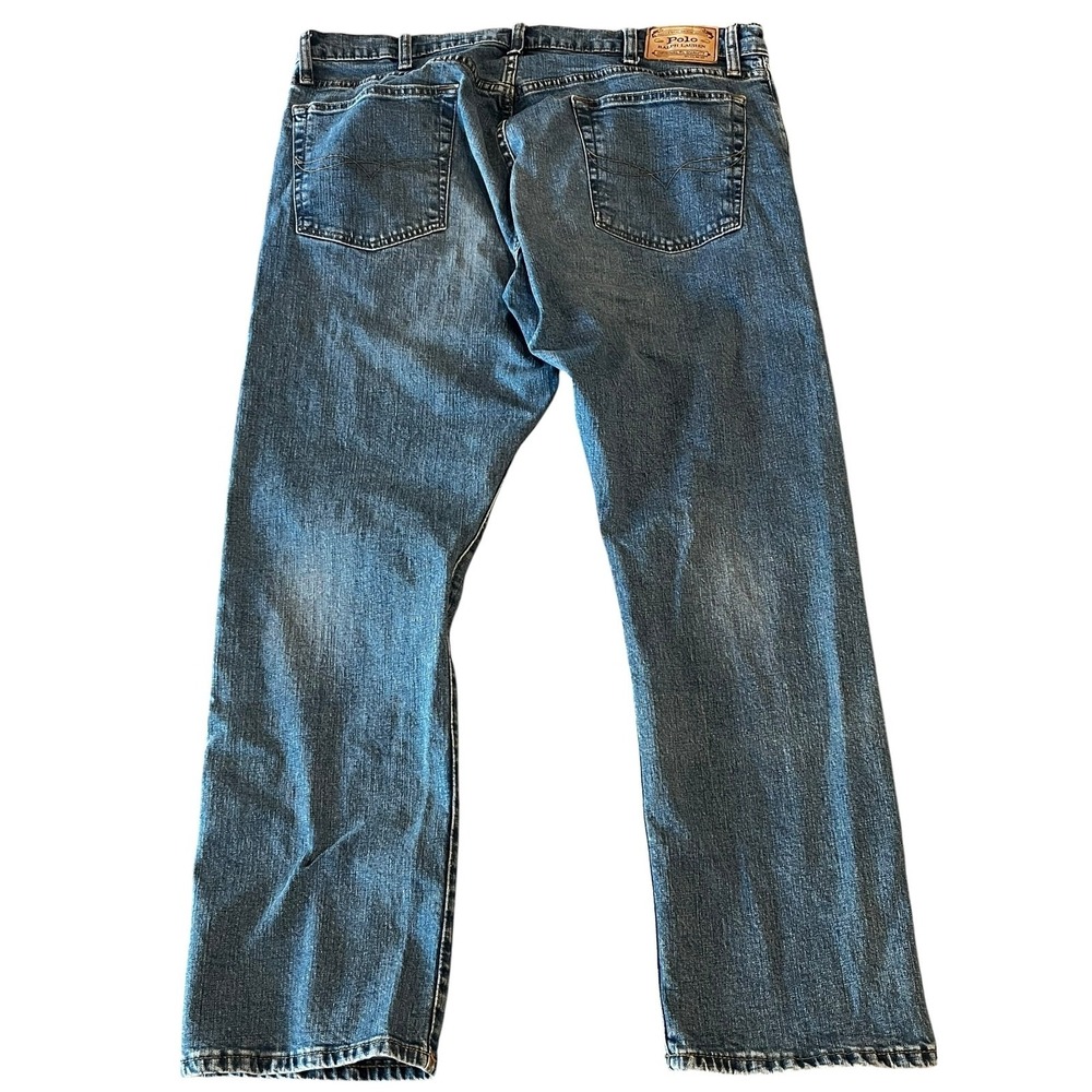 Polo Ralph Lauren Varick Jeans Mens 38x30 Blue Denim Slim Straight - Picture 3 of 12